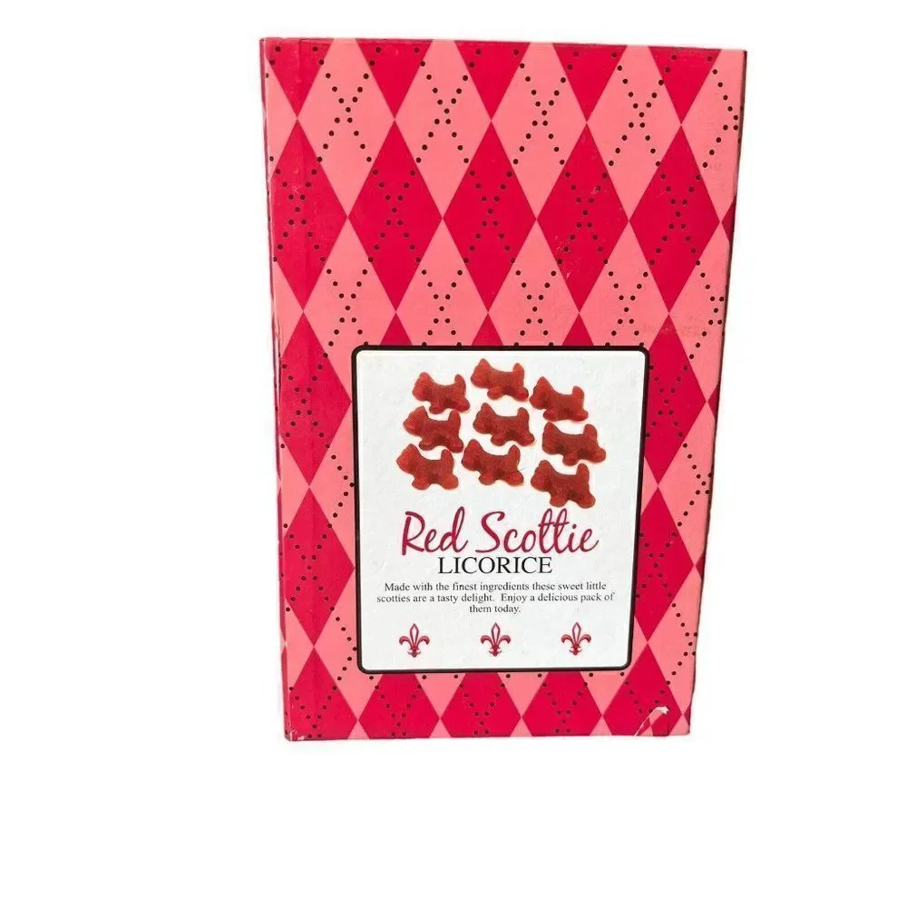 Scottish Terrier Licorice Box Only Black and Red Scottie Dog Lot 2 Decorative